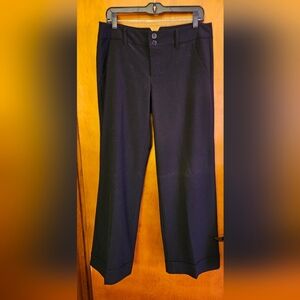 Wide leg black dress pants